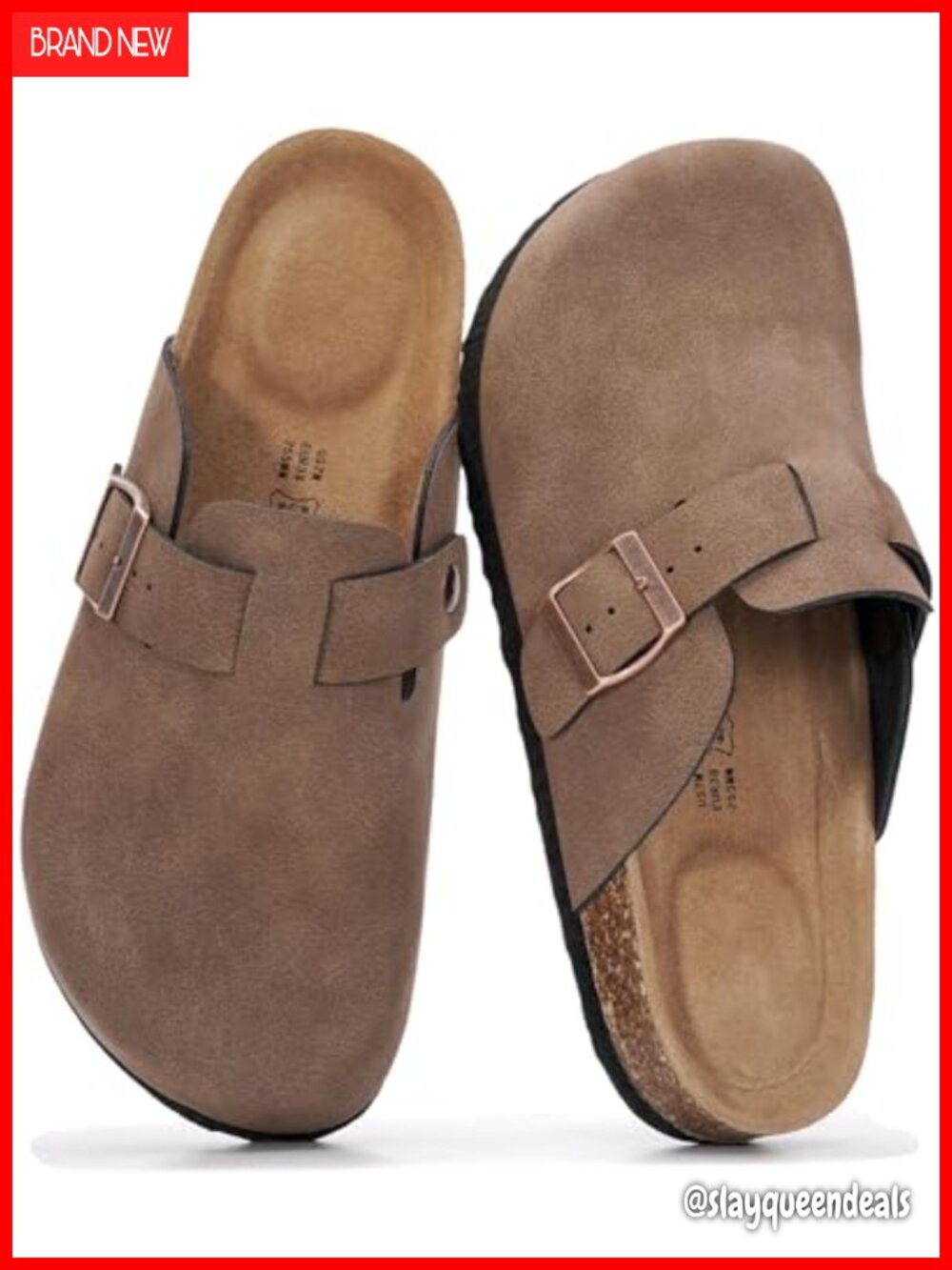 Genuine Leather Slip-On Footbed Clogs for Women | Non-Slip Comfort Shoes
